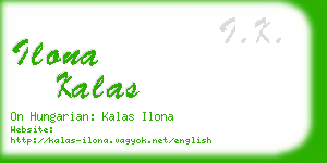 ilona kalas business card